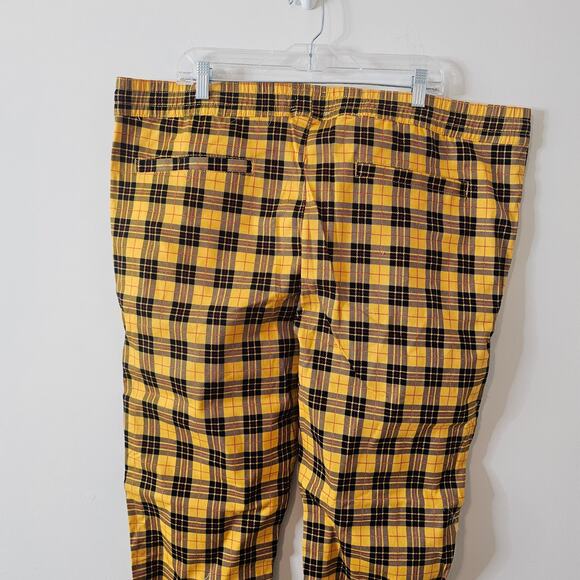 Fresh Prints of Bel-air Yellow Black Stretch Twill Jogger Pants Size 3XL - Picture 4 of 5